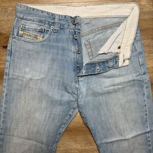 Diesel Jeans Men 32 (Fits 30x29) Blue Bootcut Denim Italy Made Western Y2K READ